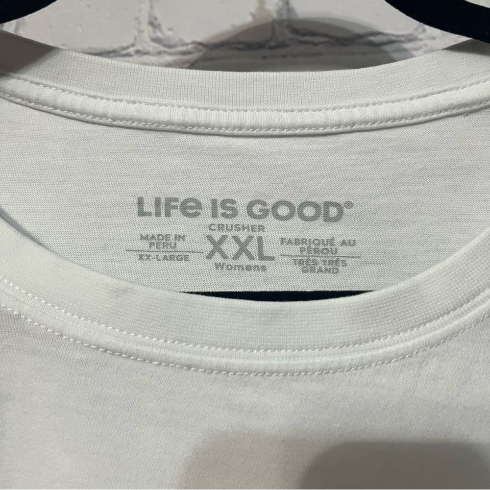 Life Is Good Woman’s Long Sleeve Cat Crusher Tees Bundle Blue - White Size XXL - Picture 13 of 14